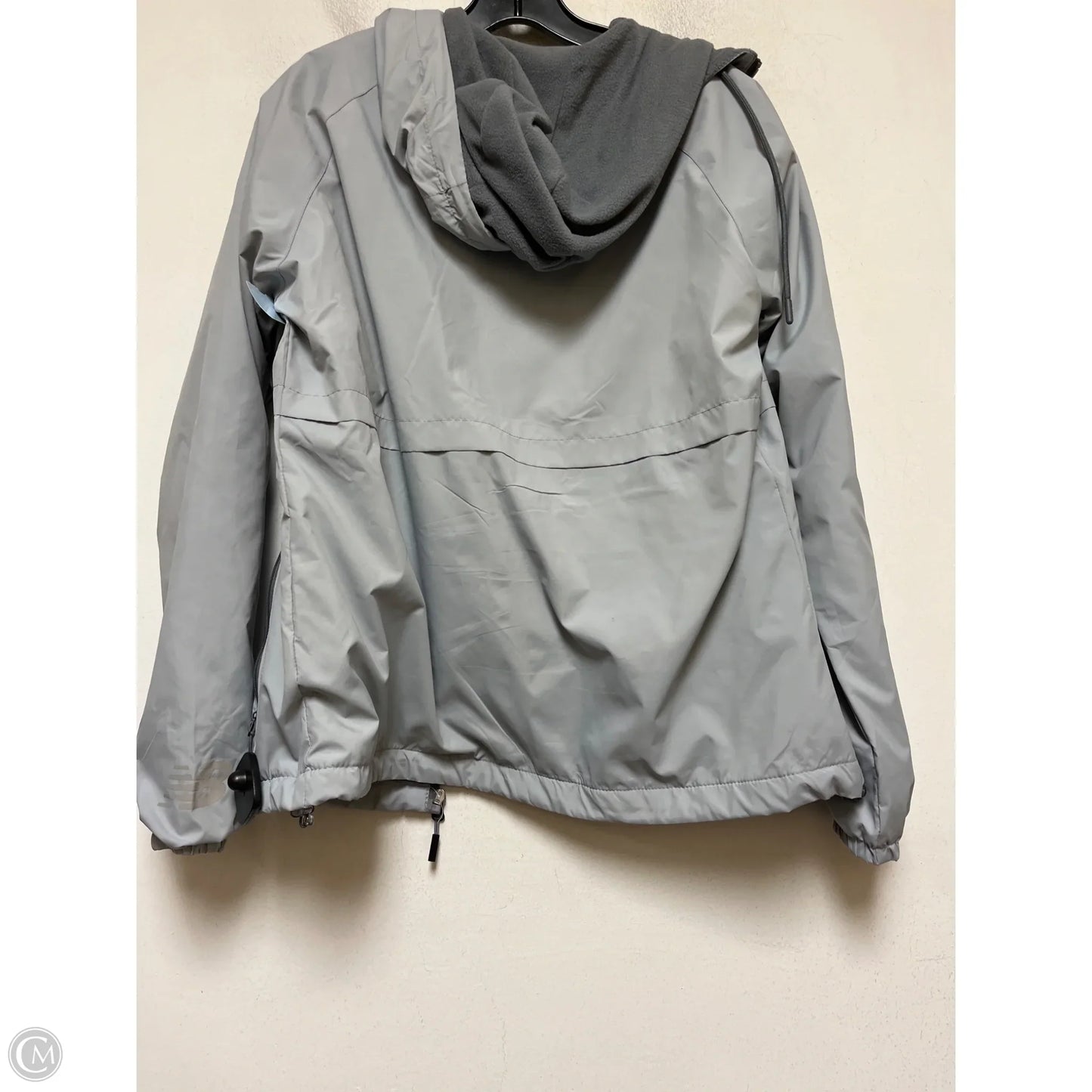 Jacket Windbreaker By New Balance In Grey, Size: M