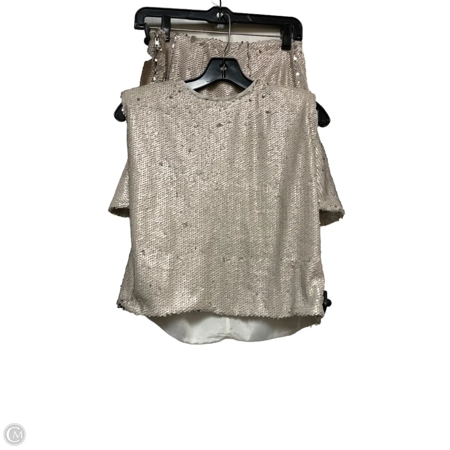 Skirt Set 2pc By Tcec In Tan, Size: 4