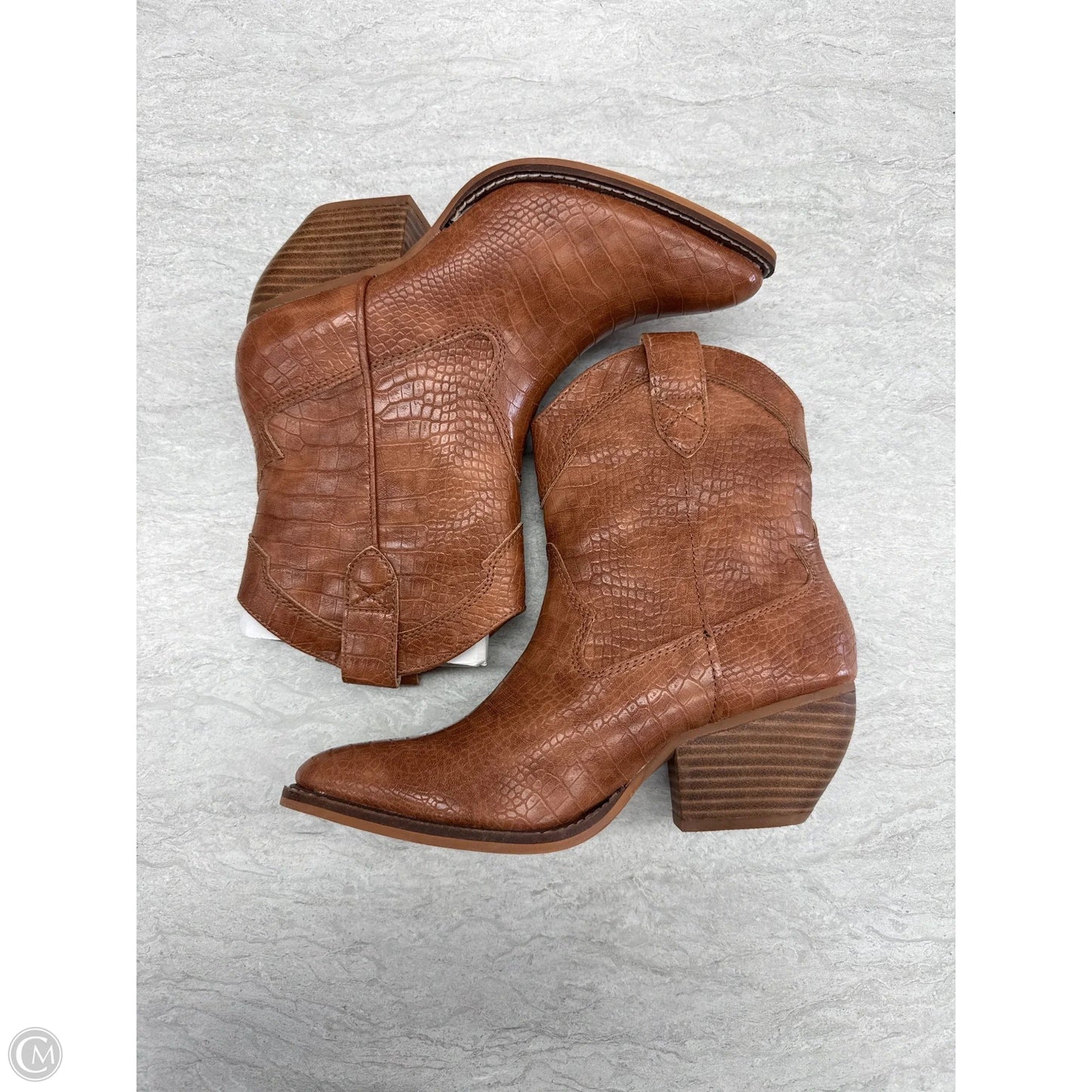 Boots Western By Clothes Mentor In Brown, Size: 7.5