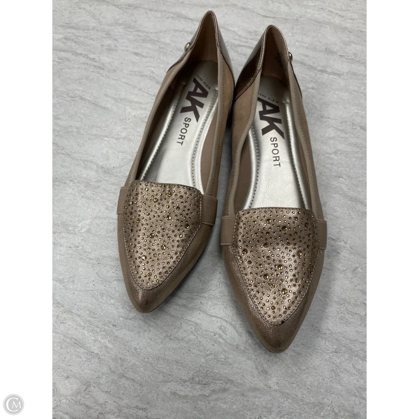 Shoes Flats By Anne Klein In Gold, Size: 9