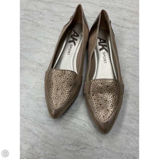 Shoes Flats By Anne Klein In Gold, Size: 9