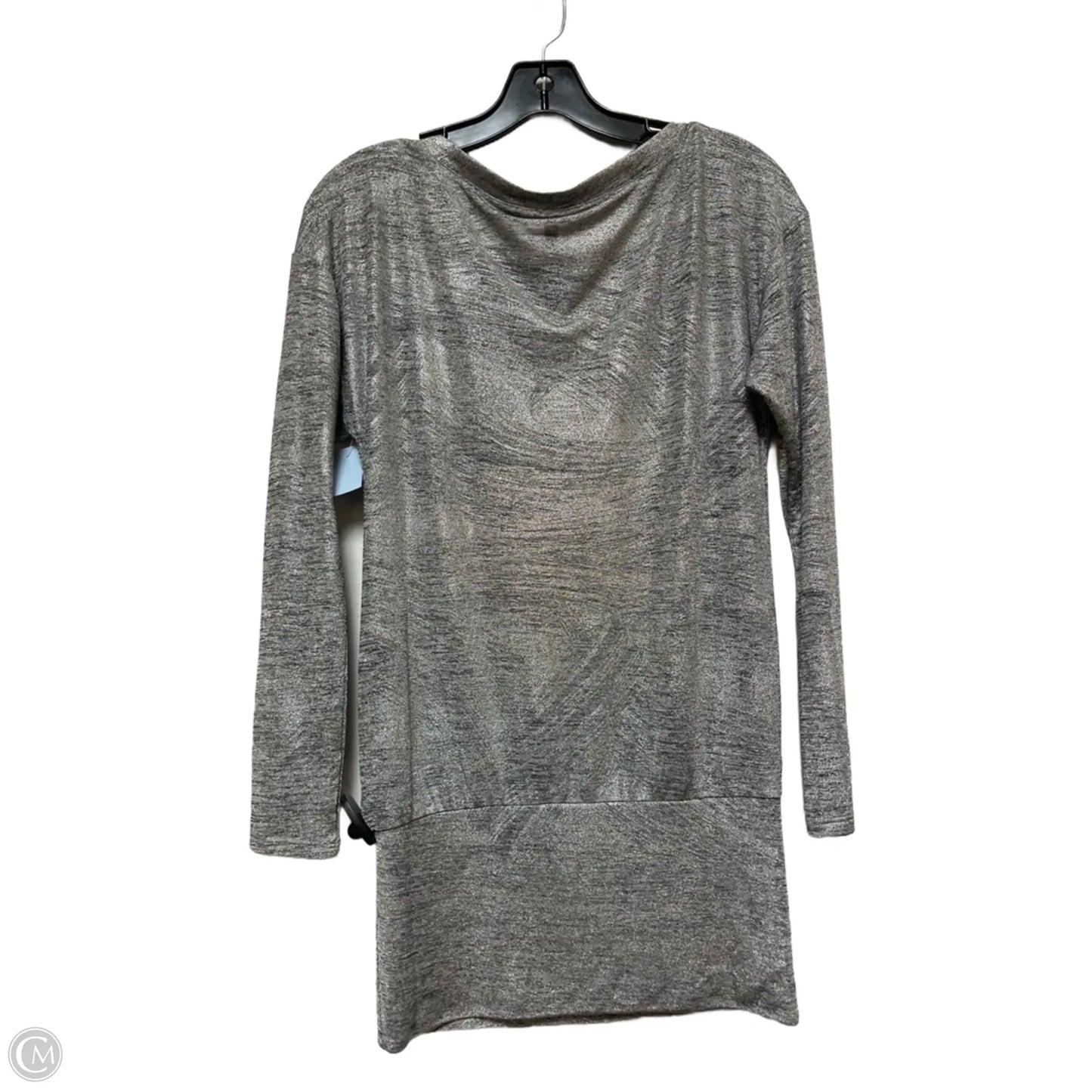 Top Long Sleeve By White House Black Market In Silver, Size: Xxs