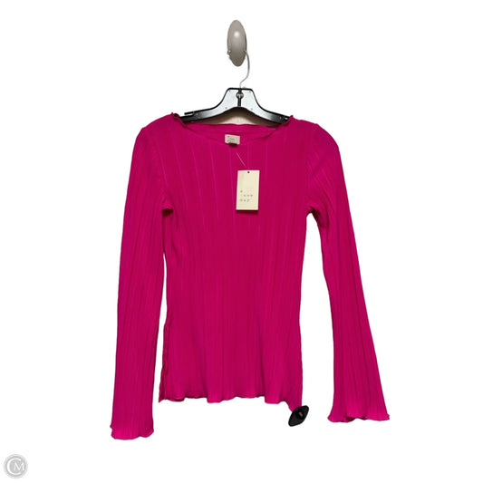Top Long Sleeve By A New Day In Pink, Size: Xs