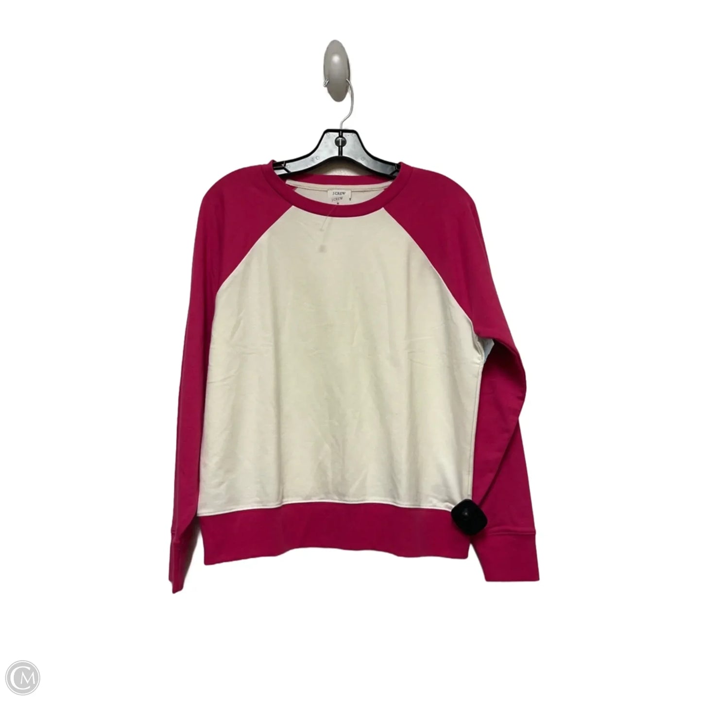Top Long Sleeve By J. Crew In Pink & White, Size: S