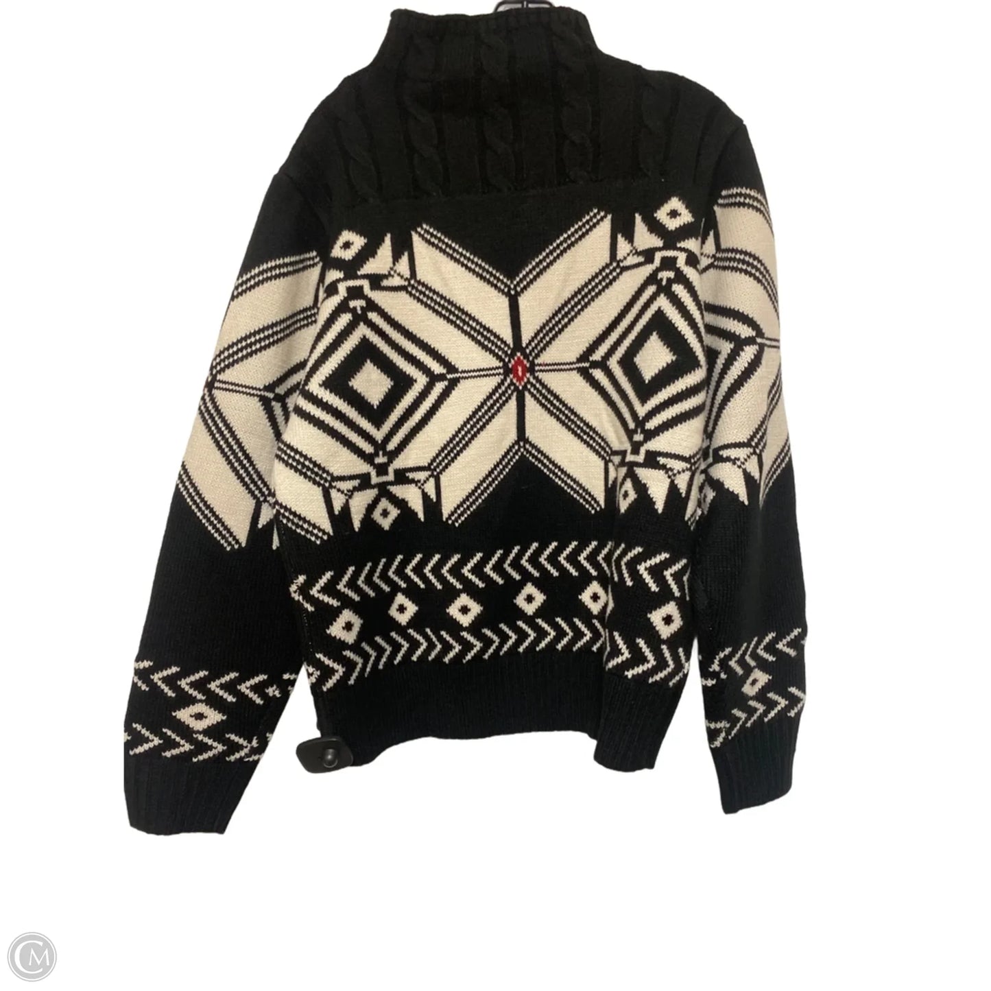 Sweater By Weatherproof In Black & White, Size: L
