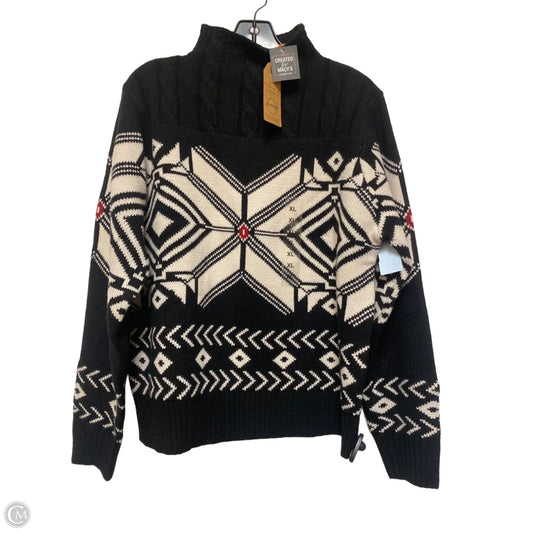 Sweater By Weatherproof In Black & White, Size: Xl