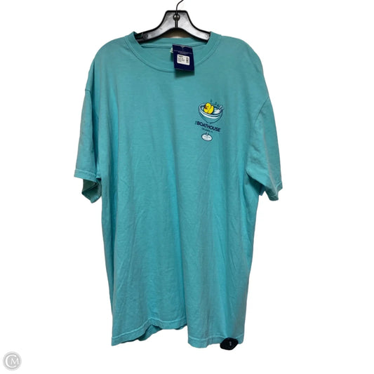 Top Short Sleeve By Comfort Colors In Teal, Size: Xl