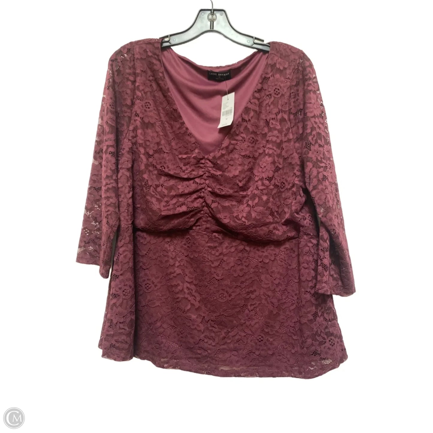 Top Long Sleeve By Lane Bryant In Purple, Size: Xl