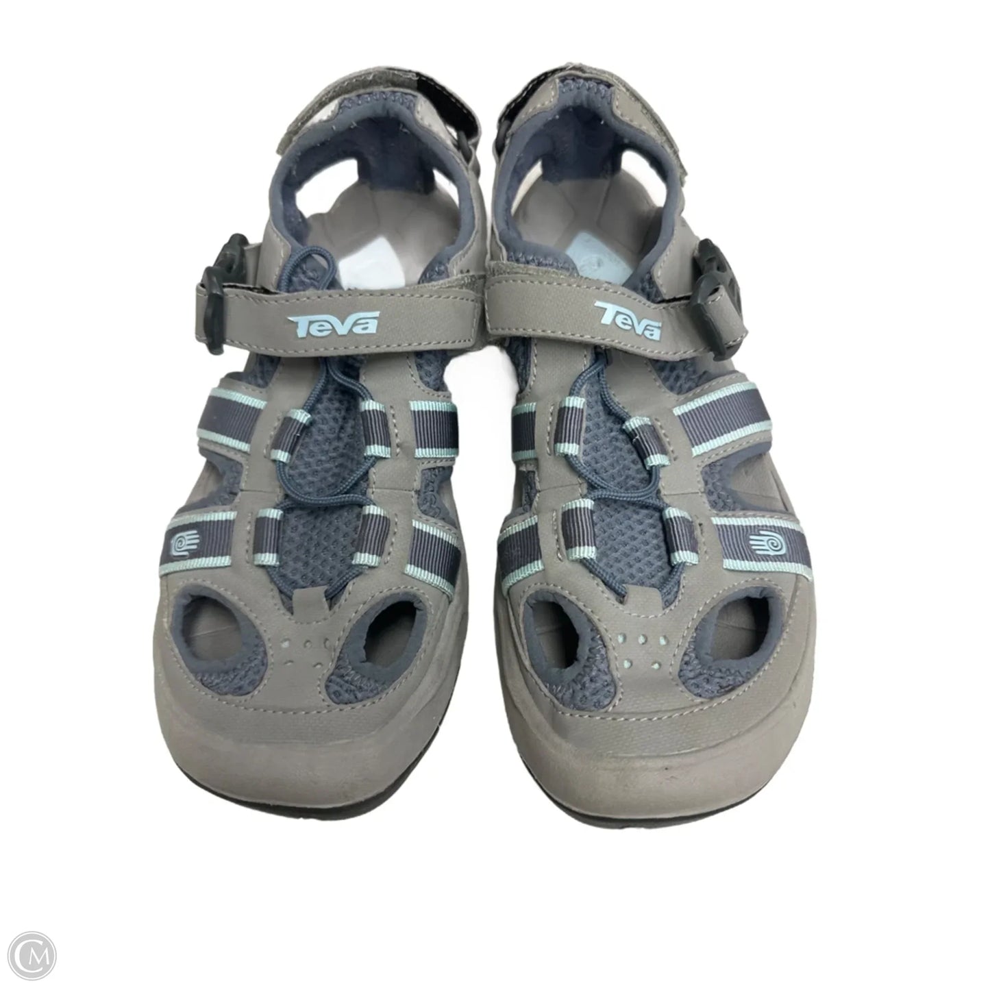 Sandals Flats By Teva In Blue & Grey, Size: 9