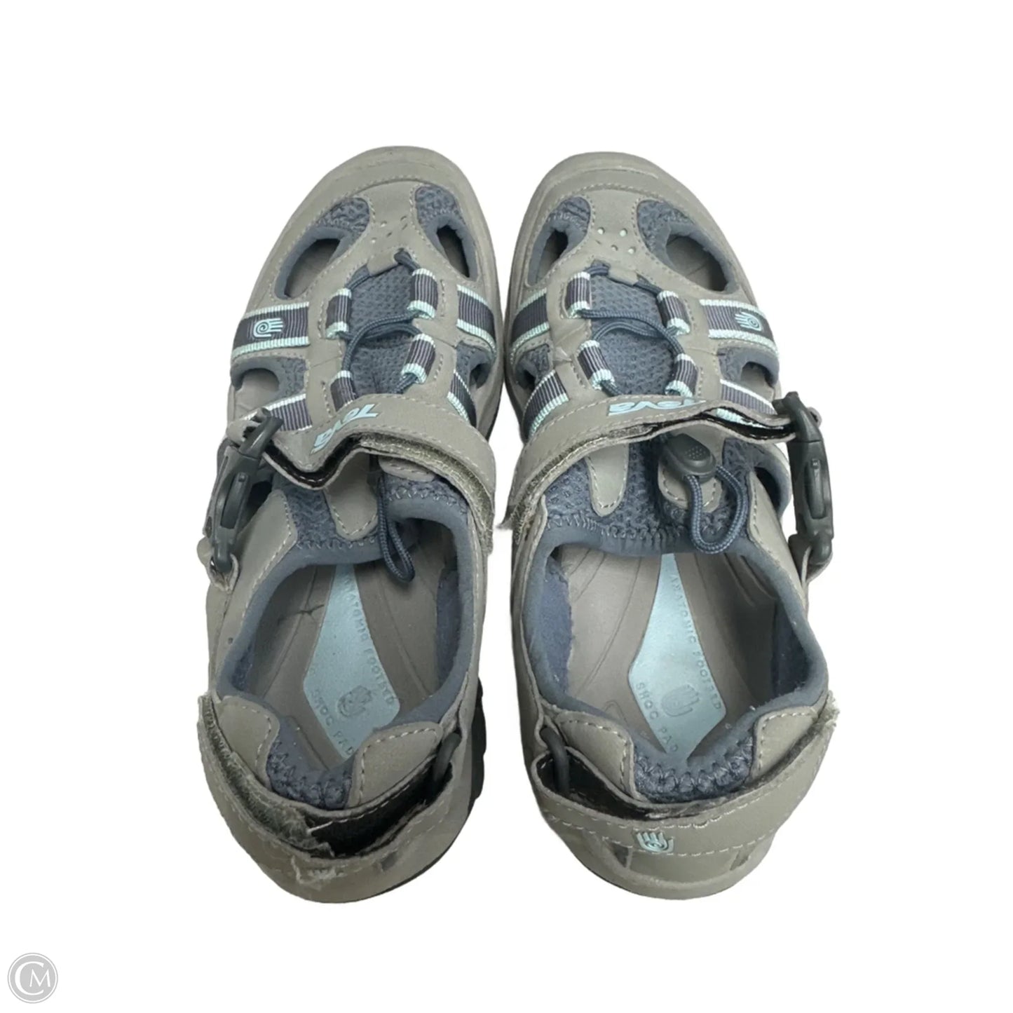 Sandals Flats By Teva In Blue & Grey, Size: 9