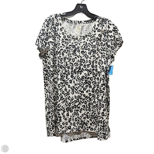 Top Short Sleeve Designer By Lilly Pulitzer In Animal Print, Size: Xl