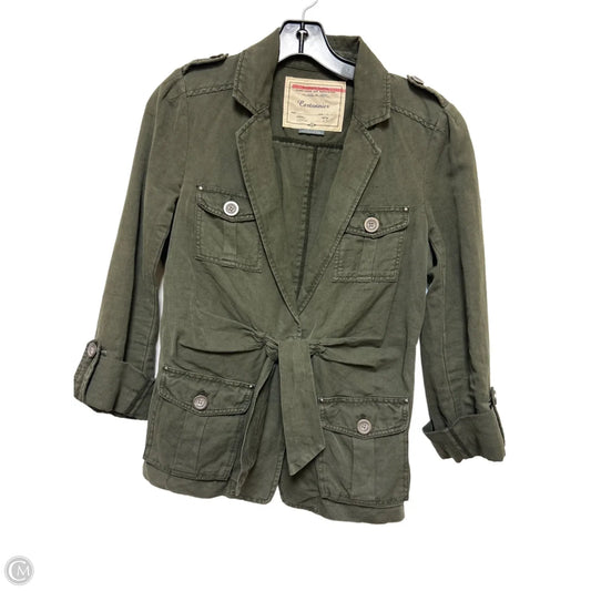 Jacket Shirt By Clothes Mentor In Green, Size: S