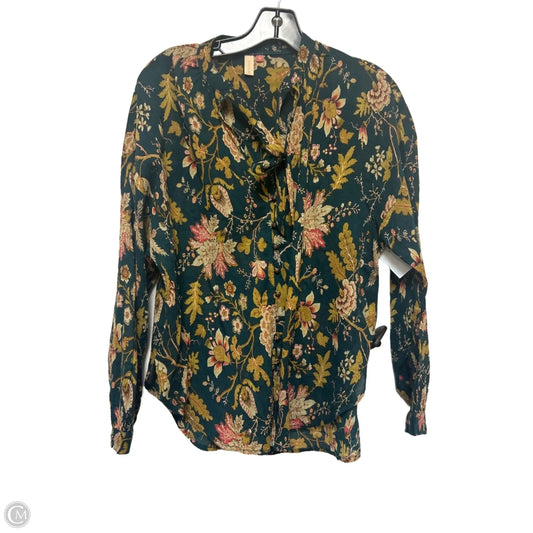 Top Long Sleeve By Pilcro In Floral Print, Size: Xs