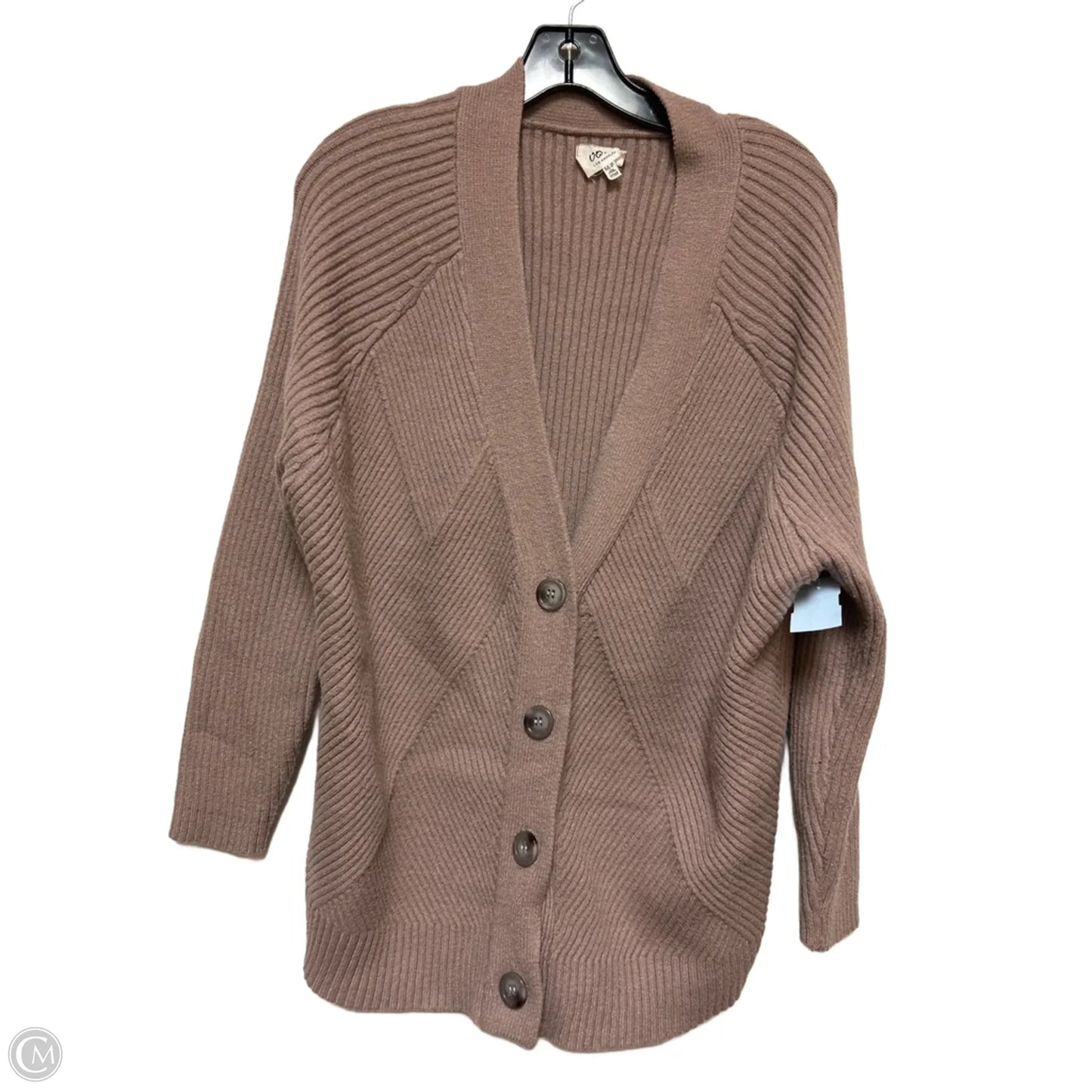 Cardigan By Clothes Mentor In Taupe, Size: Mp