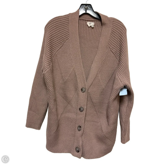 Cardigan By Clothes Mentor In Taupe, Size: Mp
