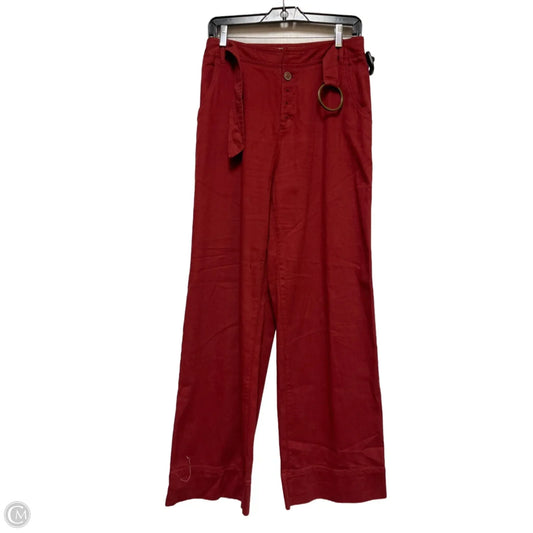 Jeans Wide Leg By Anthropologie In Red, Size: 6