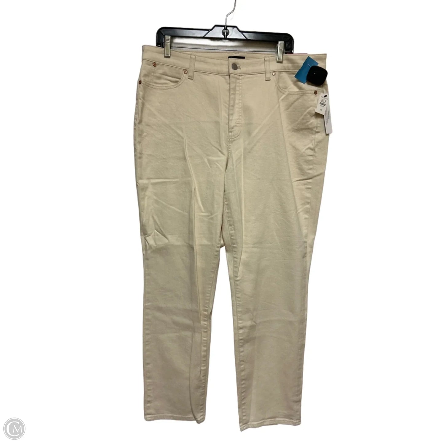 Jeans Straight By Talbots In Tan, Size: 16