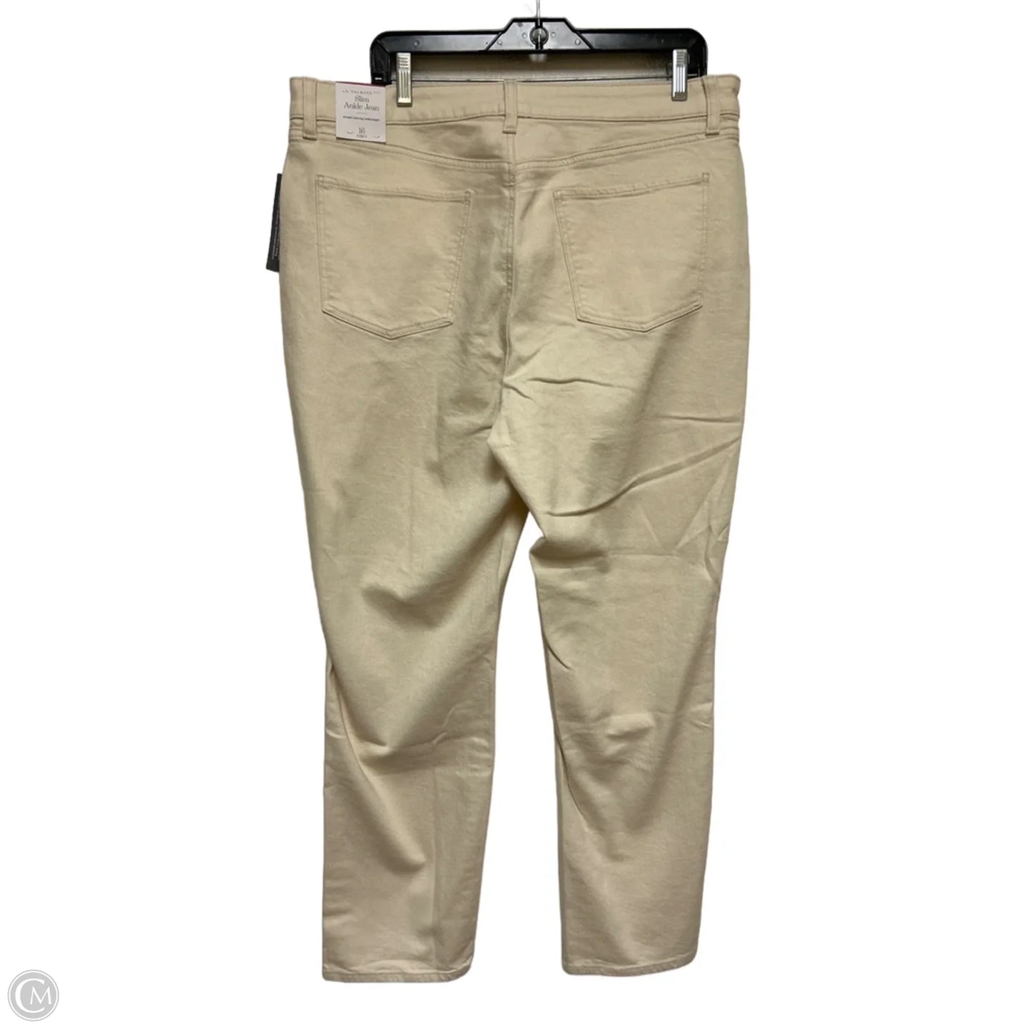 Jeans Straight By Talbots In Tan, Size: 16