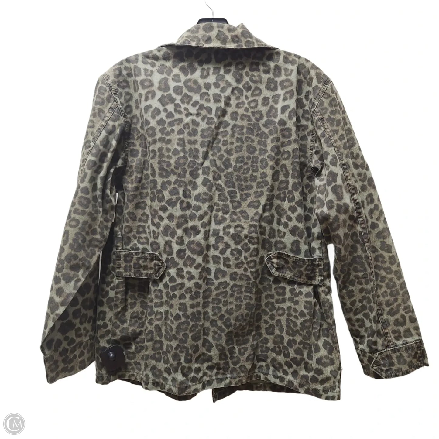 Jacket Denim By Good American In Animal Print, Size: S