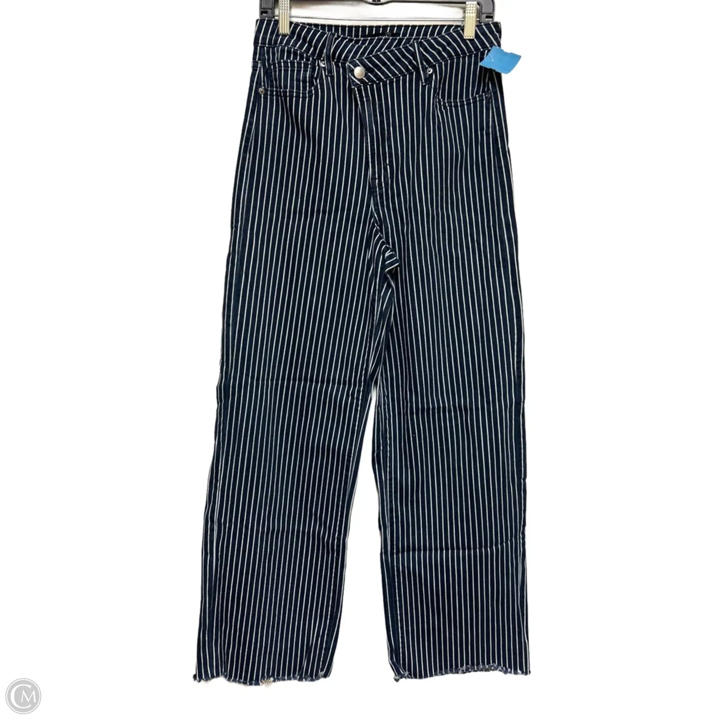 Jeans Wide Leg By Aqua In Striped Pattern, Size: 8