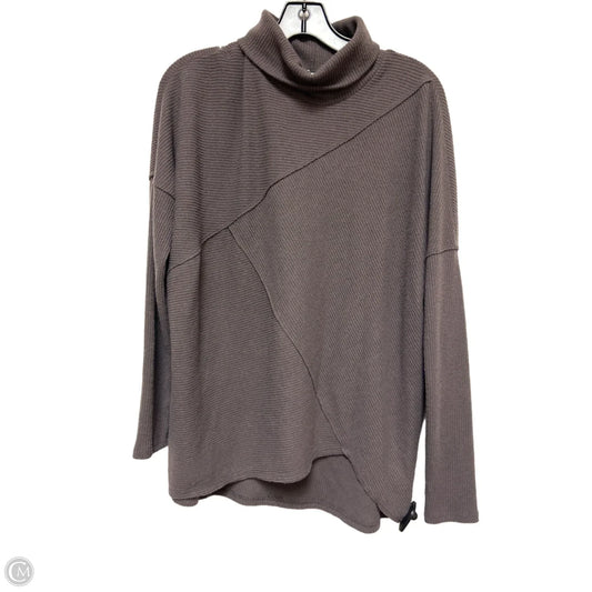 Top Long Sleeve By Bordeaux In Grey, Size: M