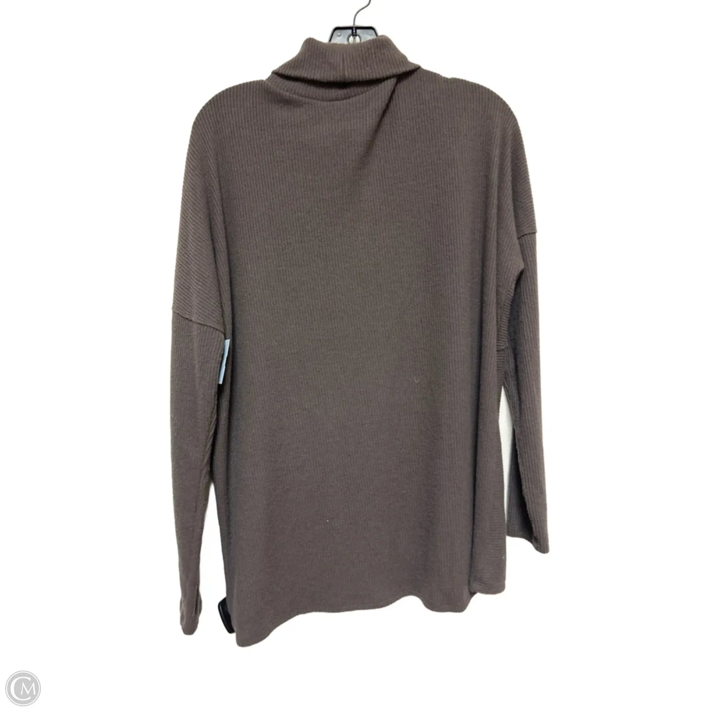 Top Long Sleeve By Bordeaux In Grey, Size: M