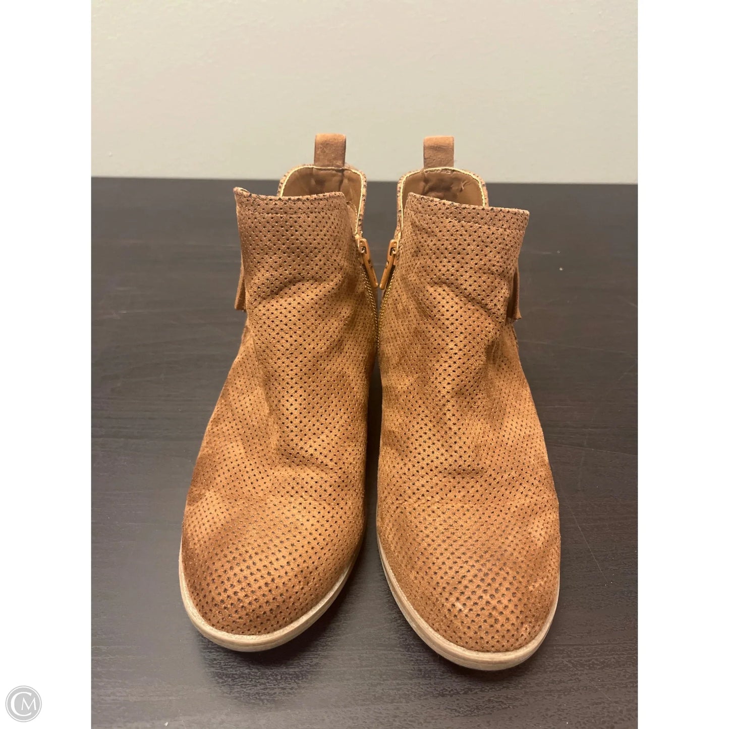 Boots Ankle Flats By Universal Thread In Bronze, Size: 7.5