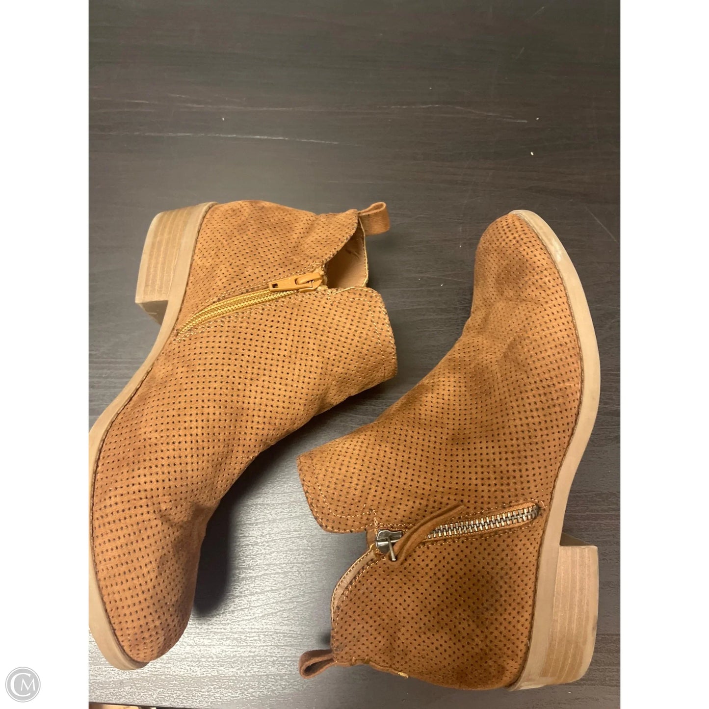 Boots Ankle Flats By Universal Thread In Bronze, Size: 7.5