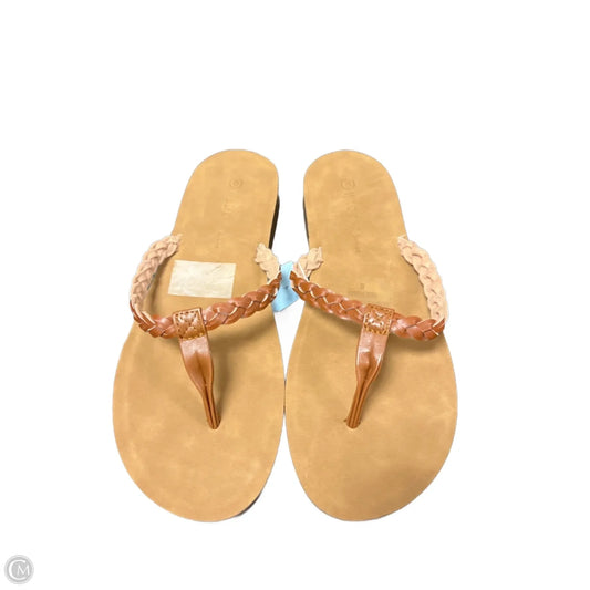 Sandals Flats By Wild Diva In Brown, Size: 8