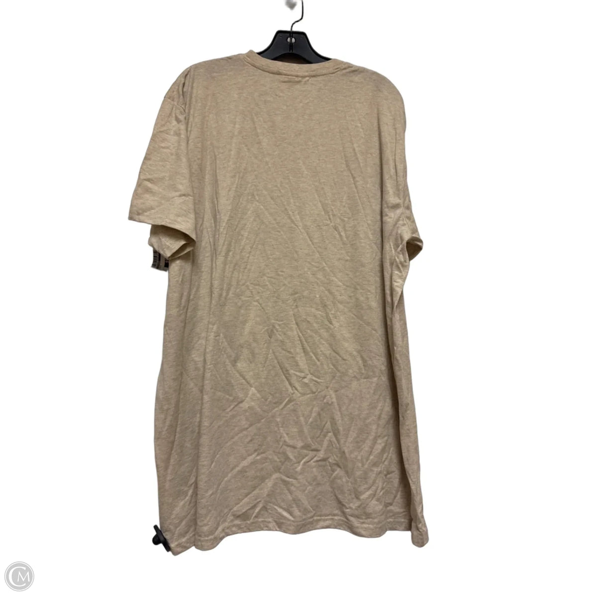 Top Short Sleeve Basic By Simply Southern In Tan, Size: Xxl