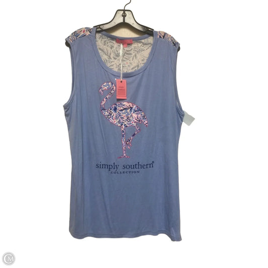 Top Sleeveless By Simply Southern In Purple, Size: 2x