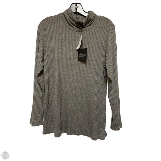 Top Long Sleeve By Bobeau In Grey, Size: Xl