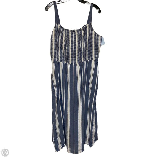 Dress Casual Midi By Old Navy In Striped Pattern, Size: Xl