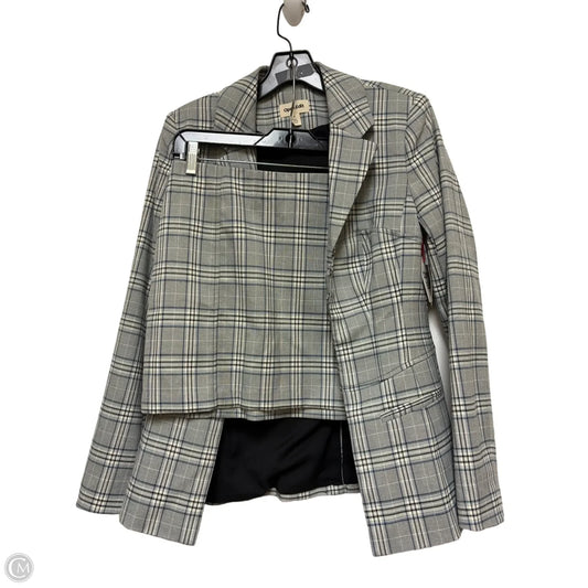 Skirt Suit 2pc By Open Edit In Plaid Pattern, Size: 4