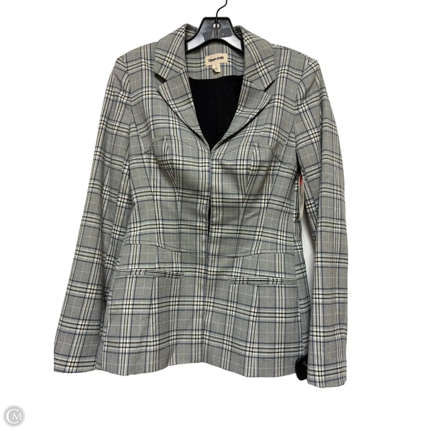 Skirt Suit 2pc By Open Edit In Plaid Pattern, Size: 4