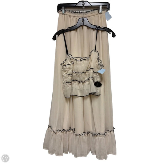 Skirt Set 2pc By Shein In Black & Cream, Size: 8