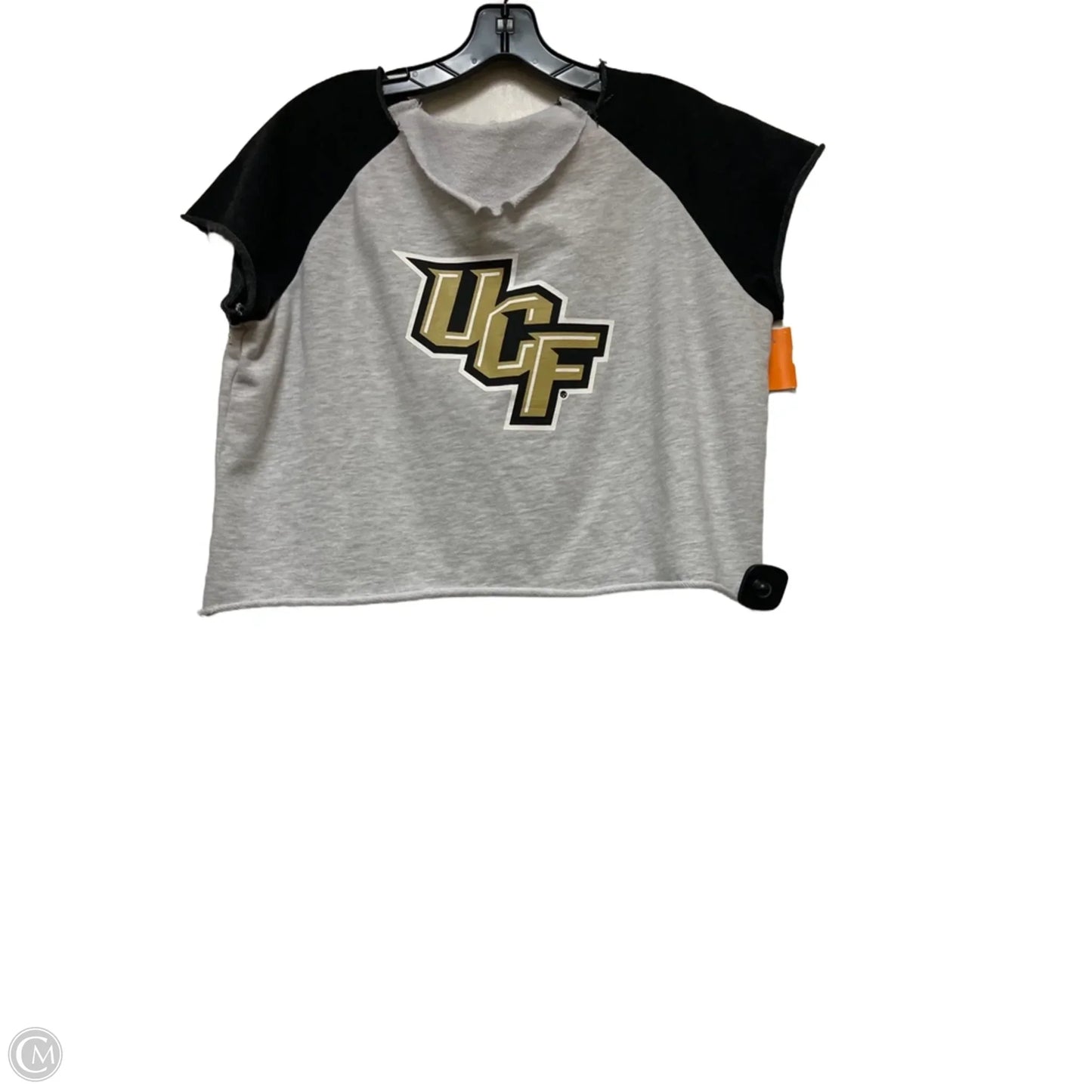 Athletic Top Short Sleeve By Clothes Mentor In Gold & Grey, Size: M