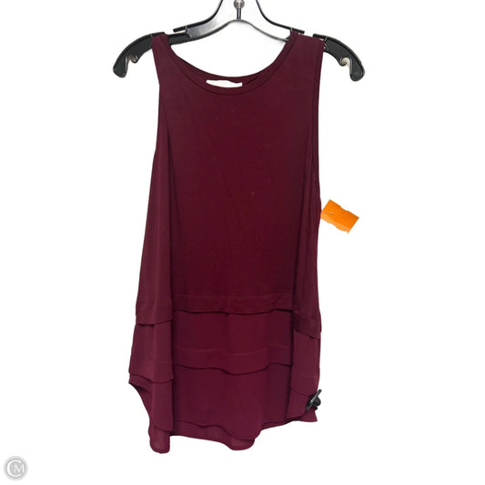 Top Sleeveless By Michael By Michael Kors In Maroon, Size: L
