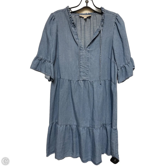 Dress Casual Short By Loft In Blue Denim, Size: Mp