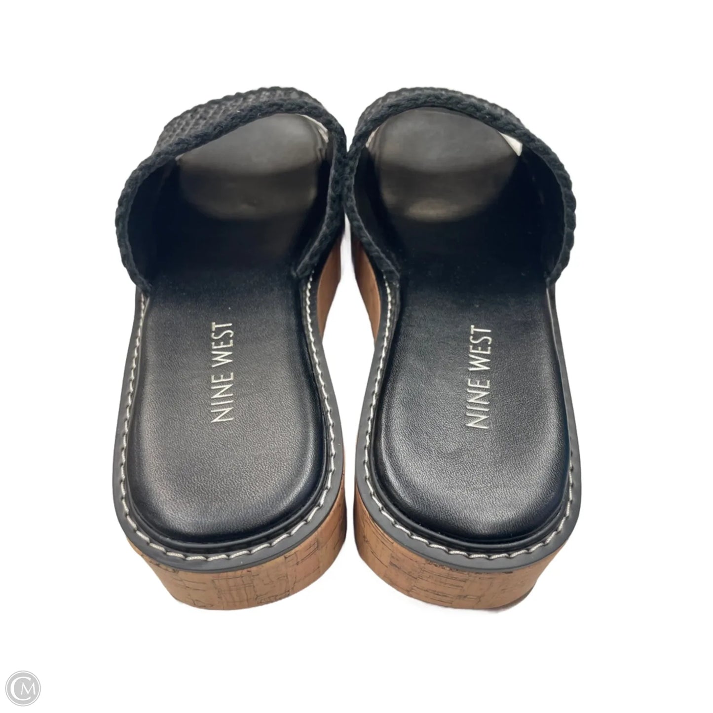 Sandals Heels Platform By Nine West In Black, Size: 8