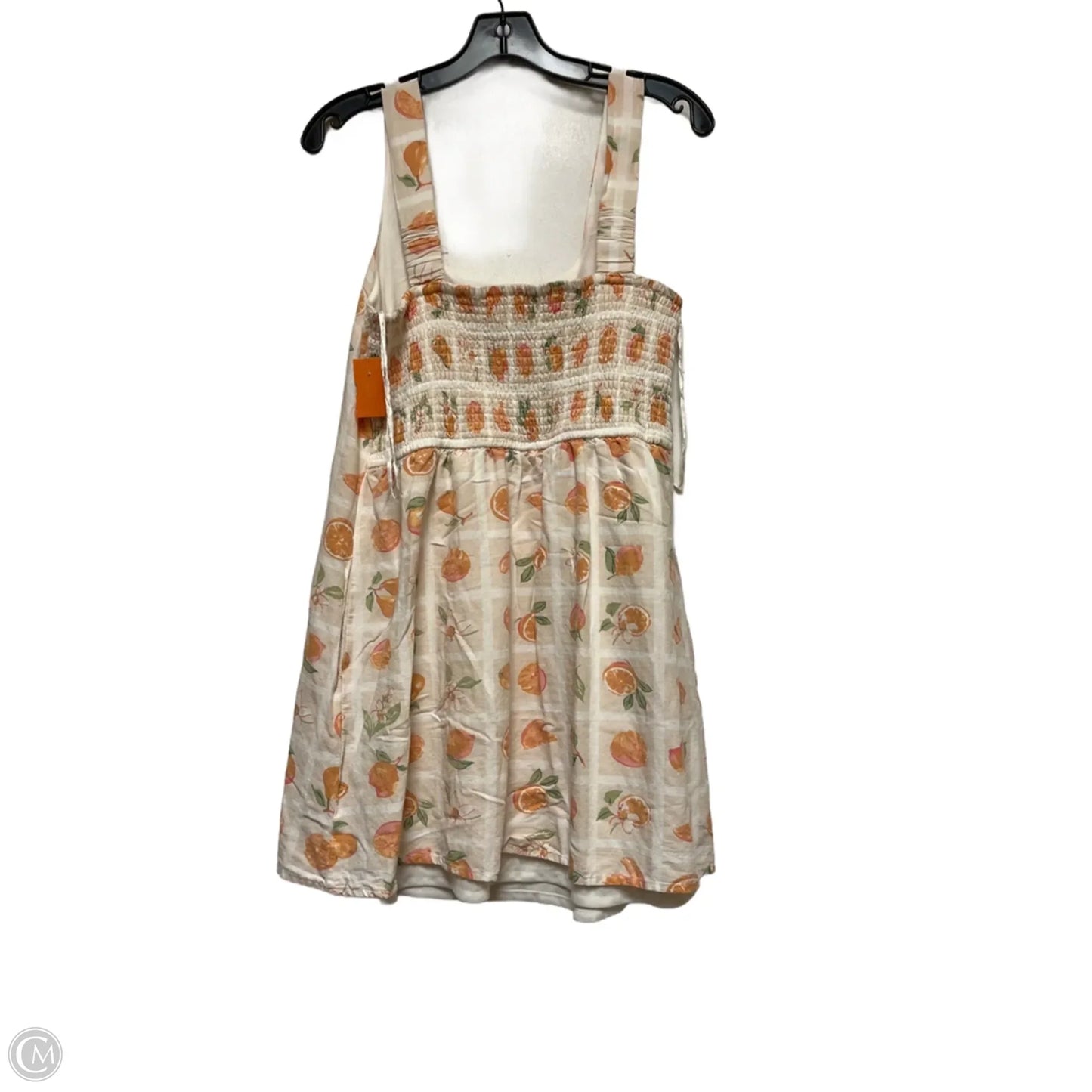Dress Casual Short By Japna In Orange & Tan, Size: L