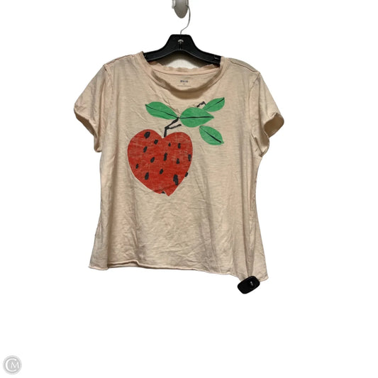 Top Short Sleeve Basic By Maeve In Peach, Size: S