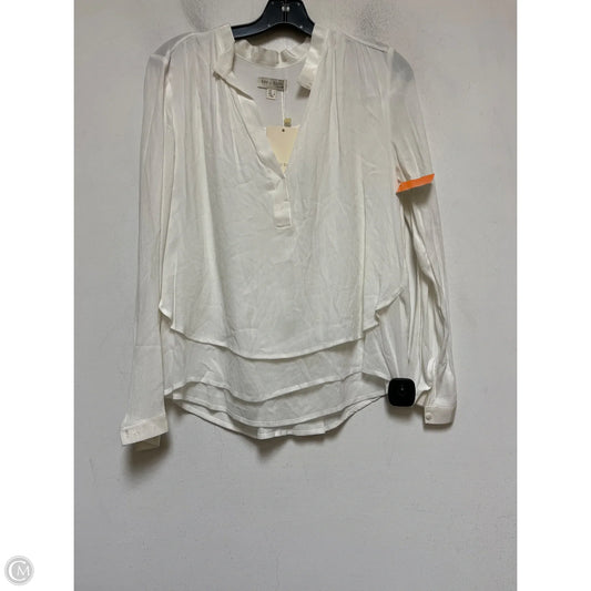 Top Long Sleeve By Clothes Mentor In Cream, Size: S
