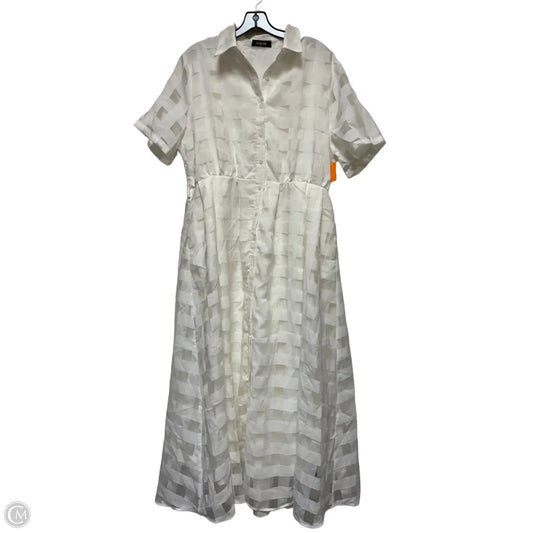 Dress Casual Midi By Chicme In White, Size: Xxl