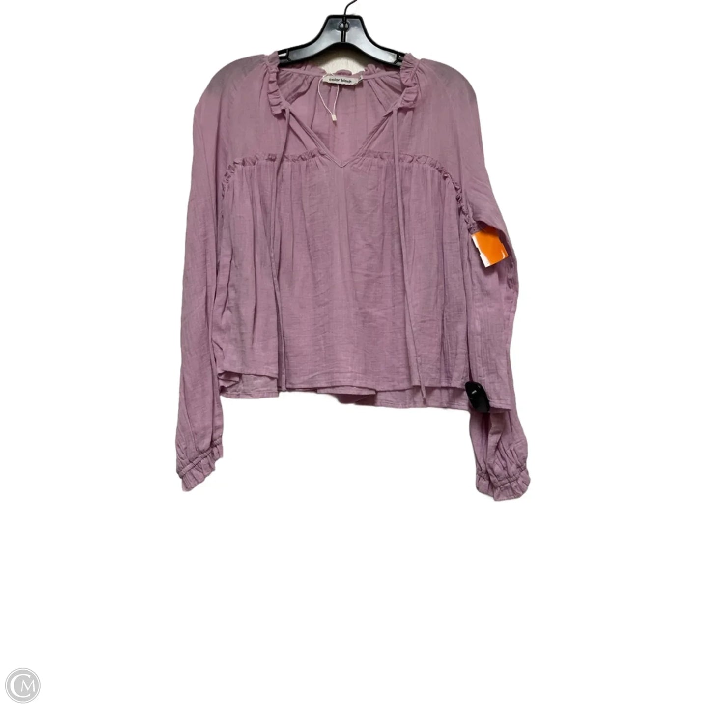 Top Long Sleeve By Clothes Mentor In Purple, Size: M