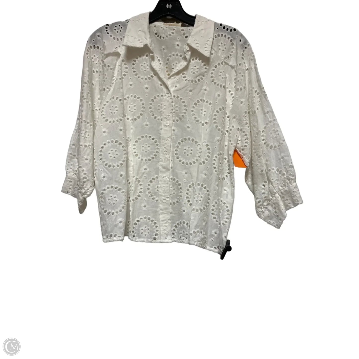 Top Short Sleeve By Clothes Mentor In White, Size: S