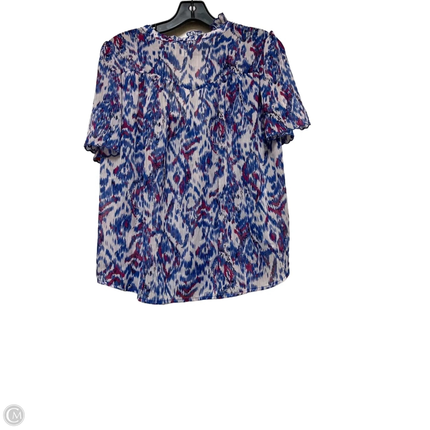 Top Short Sleeve By Clothes Mentor In Blue & Pink, Size: S