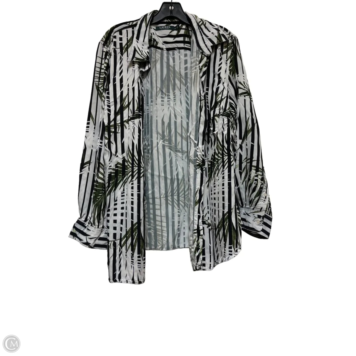 Top Long Sleeve By Lauren By Ralph Lauren In Striped Pattern, Size: 2x