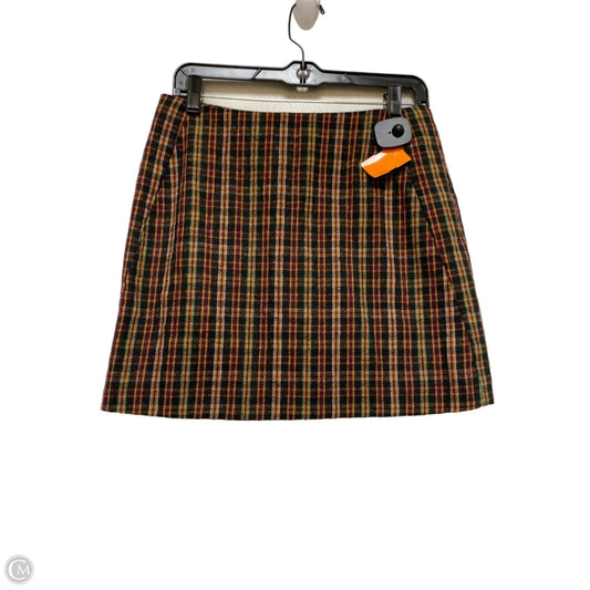 Skirt Mini & Short By Clothes Mentor In Plaid Pattern, Size: 4