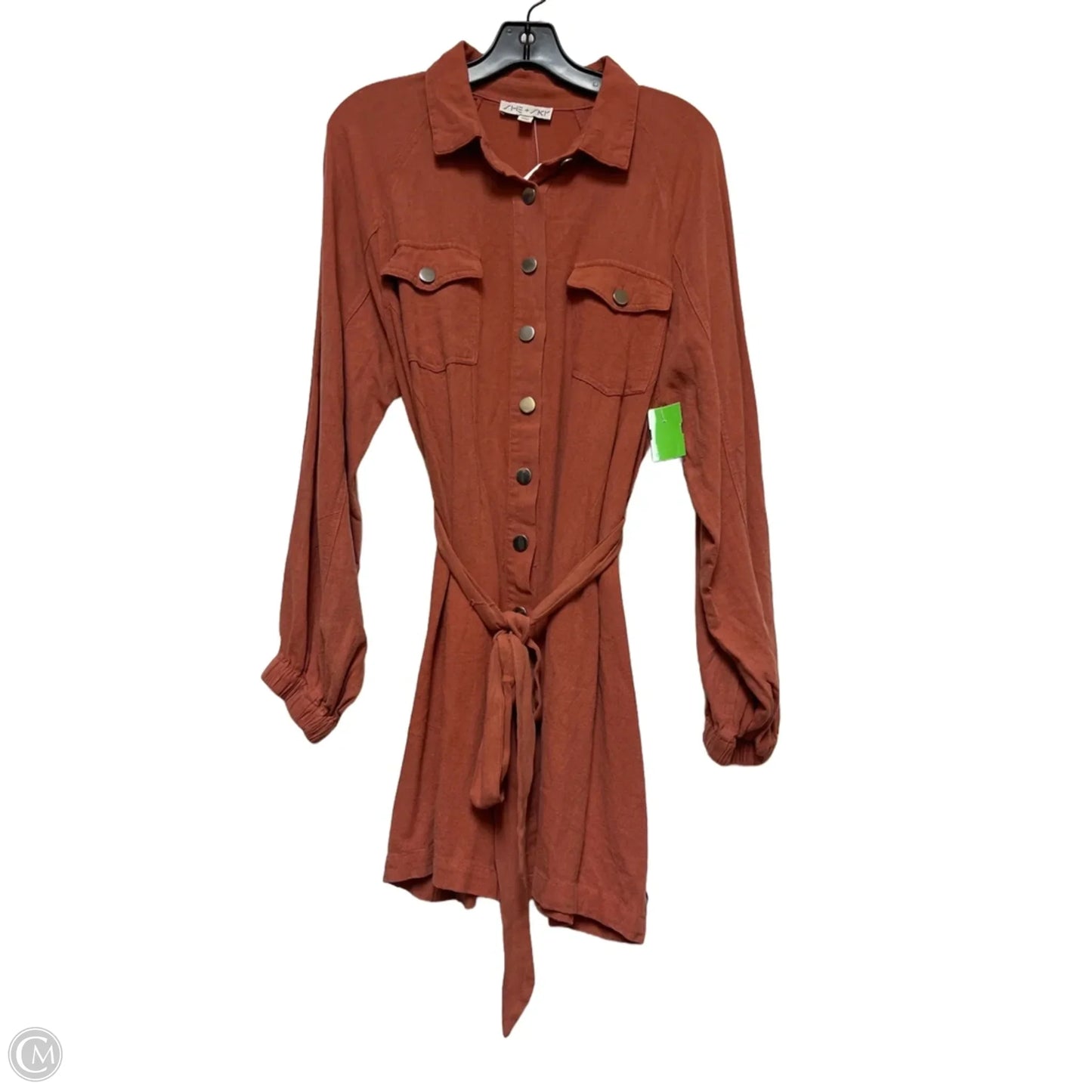 Dress Casual Short By She + Sky In Orange, Size: L